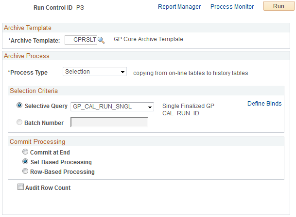 Archive Data To History page