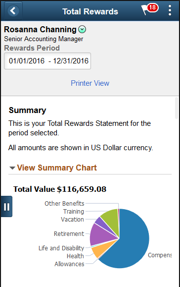 (Smartphone) Total Rewards page (Summary section) (1 of 3)