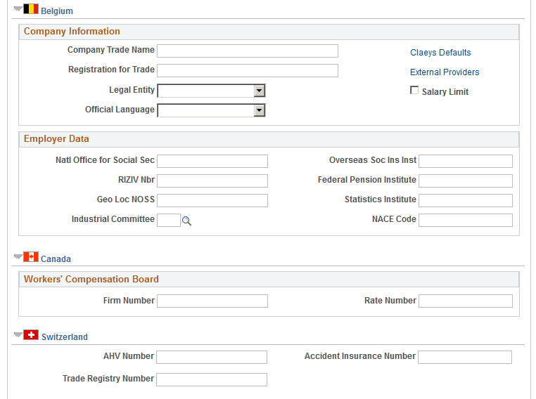 Default Settings page (2 of 7)