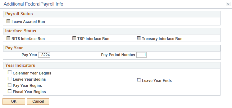 Additional FederalPayroll Info page