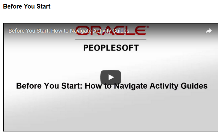 Before You Start page