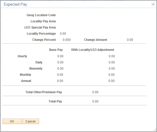 Expected Pay page