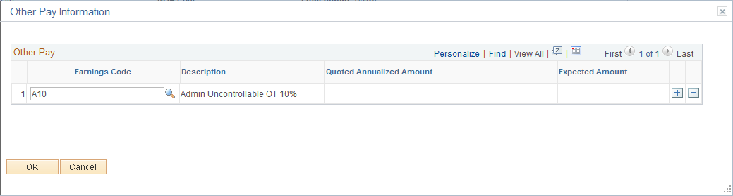 Other Pay Information page