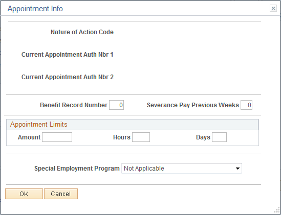 Appointment Info page