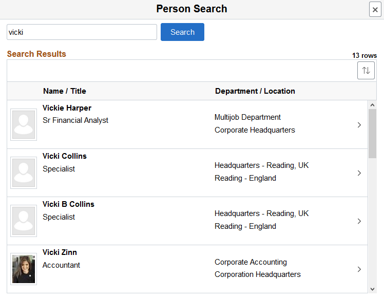 (Tablet) Person Selector page