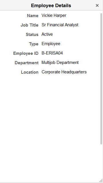 (Smartphone) Employee Details page
