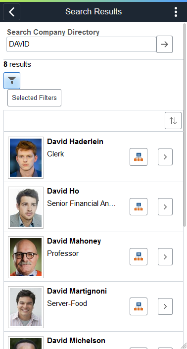 (Smartphone) Company Directory - Search Results page