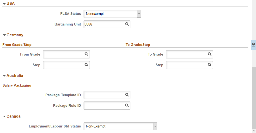 Manage Position or Create Position - Position Data page (3 of 3)