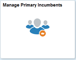 Manage Primary Incumbents tile
