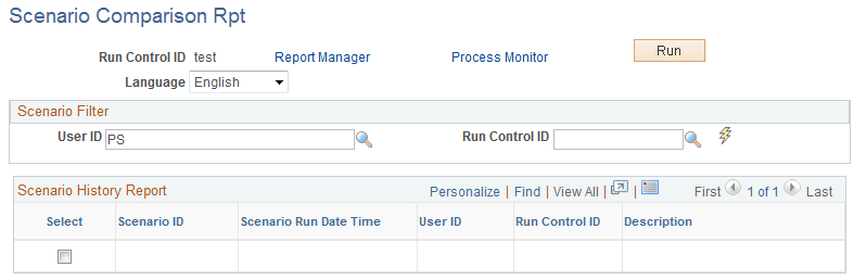 Scenario Comparison Rpt page