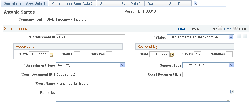 Garnishment Spec Data 1 page
