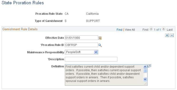 State Proration Rules page