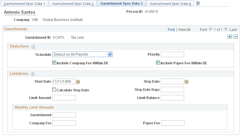 Garnishment Spec Data 3 page