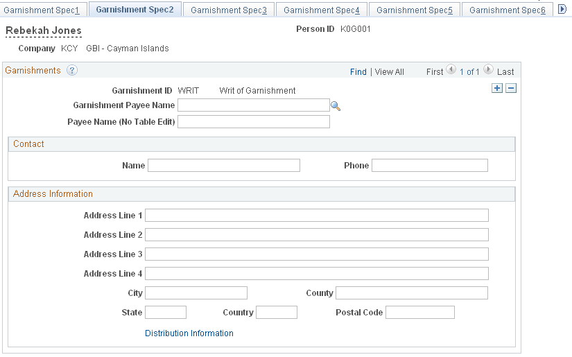 Garnishment Spec2 page