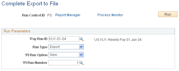 Complete Export to File page