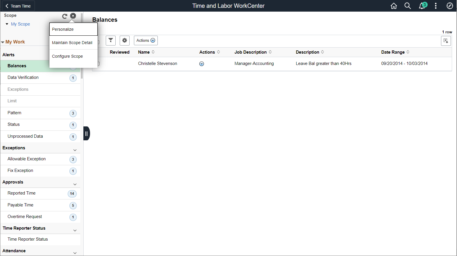 Fluid Time and Labor WorkCenter_Admin_Scope Configure