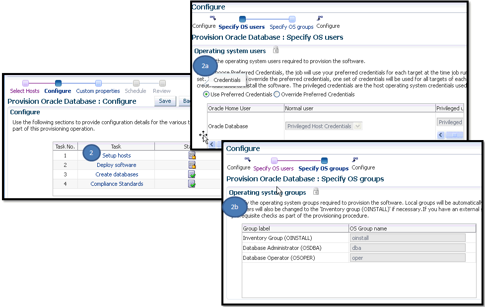 OSユーザーおよびグループのプロビジョニング