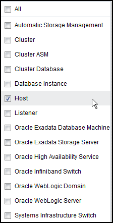 コンプライアンス・サマリー: ターゲット・タイプ