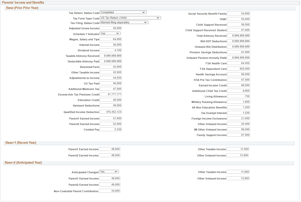 Maintain Institutional Application, Custodial Parent Data page (2 of 6)