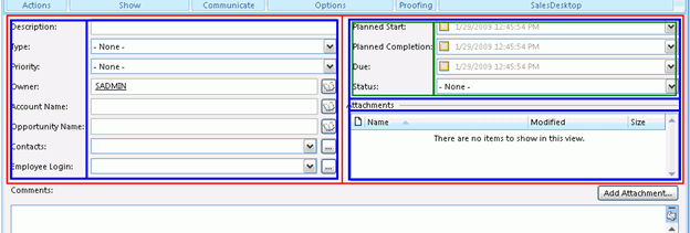 Left and Right fields