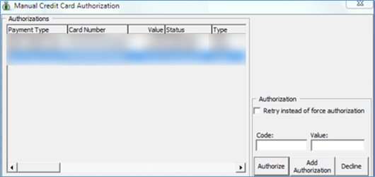 This figure shows the Management Authorization Screen.