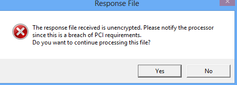This figure shows the Non-encrypted Response File