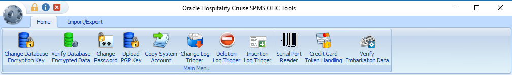 This figure shows the OHC Tools Menu
