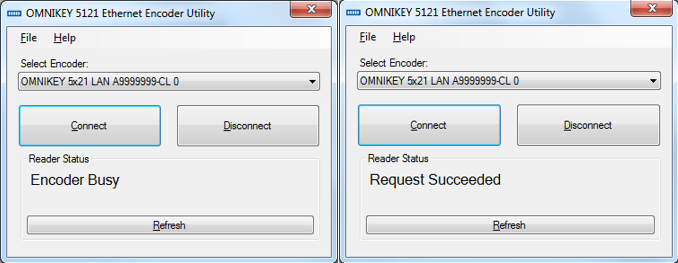This figure shows the Ethernet Encoder Utility Connection