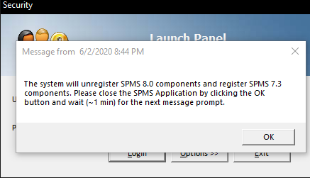 This figure shows the Auto Registration Notification of SPMS 7.0/7.30