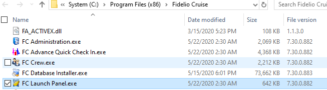 This figure shows the OHC Applications in Windows Explorer