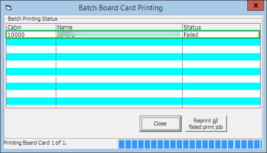 This figure shows the Batch Board Card Printing