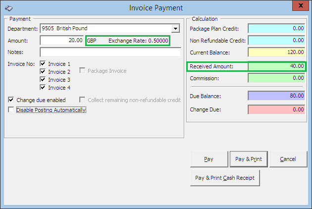 This figure shows the Invoice Payment with Foreign Currency
