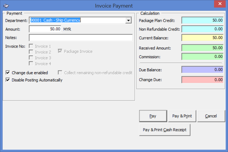 This figure shows the Paying an Invoice