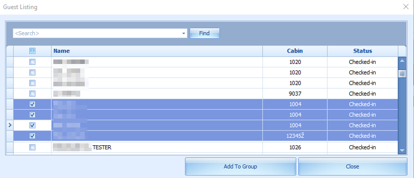 This figure shows the Group Delegate Listing