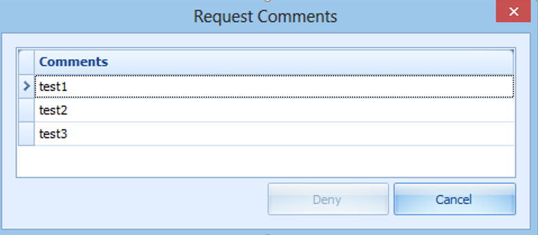 This figure shows the Request Comments.