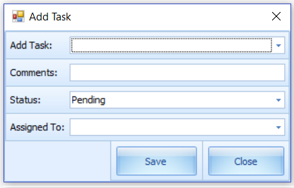 The figure shows the Add Task form.