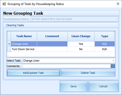 The figure shows the New Grouping Task form.