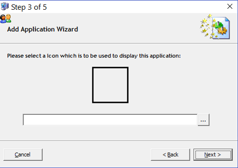 This figure shows the step 3 of 5 of Add Application Wizard.