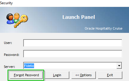 This figure shows the field where you click to request for password reset.