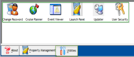 This figure shows the application configured in the Utilities tab.