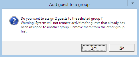 This figure shows the Add to Group Prompt