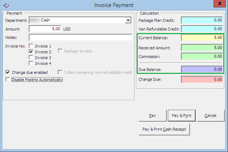 This figure shows the Invoice Payment with Exact Amount