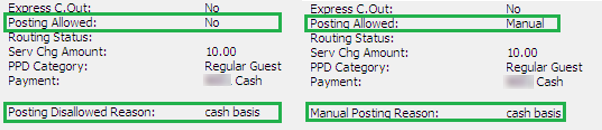 This figure shows the Posting Status (No or Manual)