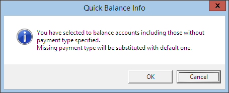 This figure shows the Quick Balance Info on Balance