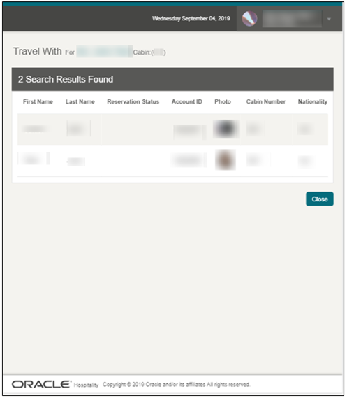 This figure shows the guest details of check in guest with travel companion.