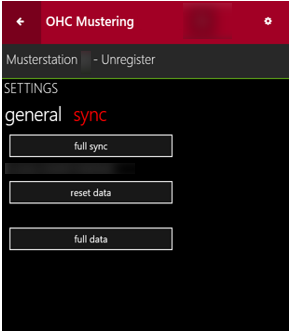 This figures shows the available synchronization mode in Mobile Mustering.