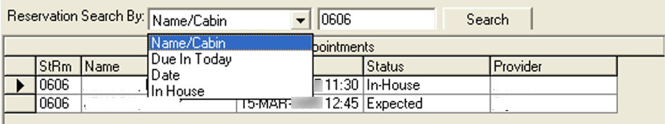 This figure shows the Query Appointments