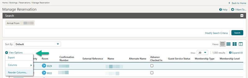 Modifying Column Selection and Sequence