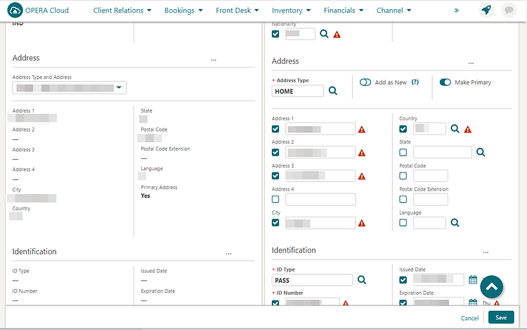 This screen shows additional fields in the Compare and Edit Scan Results section.