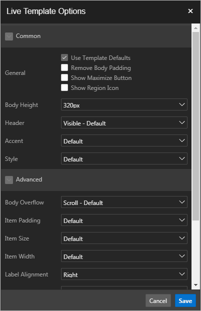 runtime_dashboard_live_template_options.pngの説明が続きます
